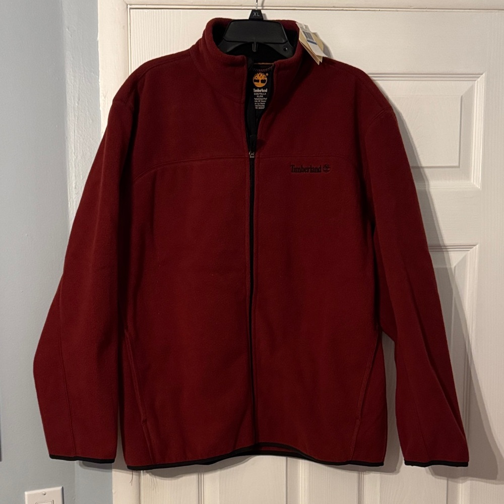 Timberland Men's Full-Zip Jacket in Deep Burgundy